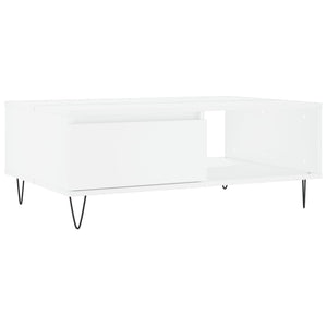 Tavolino da Salotto Bianco 90x60x35 cm in Legno Multistratocod mxl 79554
