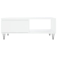 Tavolino da Salotto-Tavolino da soggiorno-Tavolo Bianco 90x60x35 cm in Legno Multistrato 697163