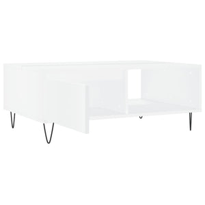 Tavolino da Salotto-Tavolino da soggiorno-Tavolo Bianco 90x60x35 cm in Legno Multistrato 697163