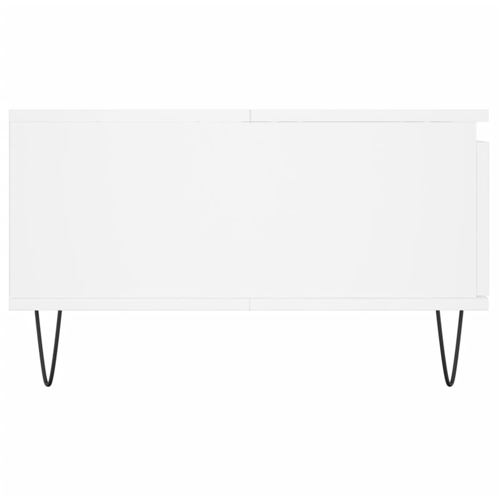 Tavolino da Salotto-Tavolino da soggiorno-Tavolo Bianco 90x60x35 cm in Legno Multistrato 697163