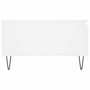 Tavolino da Salotto-Tavolino da soggiorno-Tavolo Bianco 90x60x35 cm in Legno Multistrato 697163