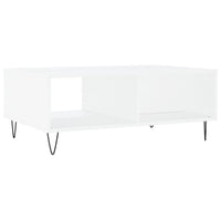 Tavolino da Salotto-Tavolino da soggiorno-Tavolo Bianco 90x60x35 cm in Legno Multistrato 697163