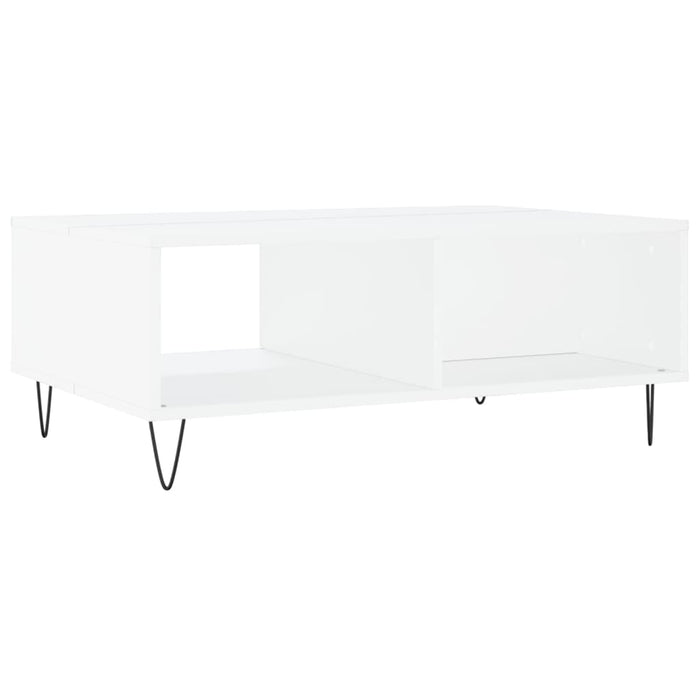 Tavolino da Salotto-Tavolino da soggiorno-Tavolo Bianco 90x60x35 cm in Legno Multistrato 697163