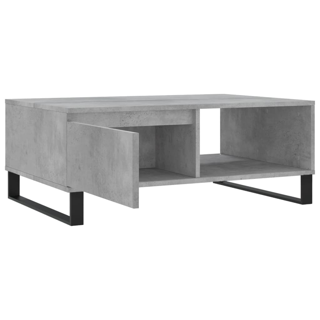 Tavolino da Salotto Grigio Cemento 90x60x35cm Legno Multistrato 827072