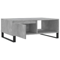 Tavolino da Salotto Grigio Cemento 90x60x35cm Legno Multistrato 827072