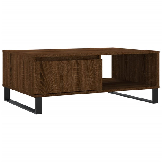 Tavolino da Salotto-Tavolino da soggiorno-Tavolo Rovere Marrone 90x60x35cm Legno Multistrato 652001