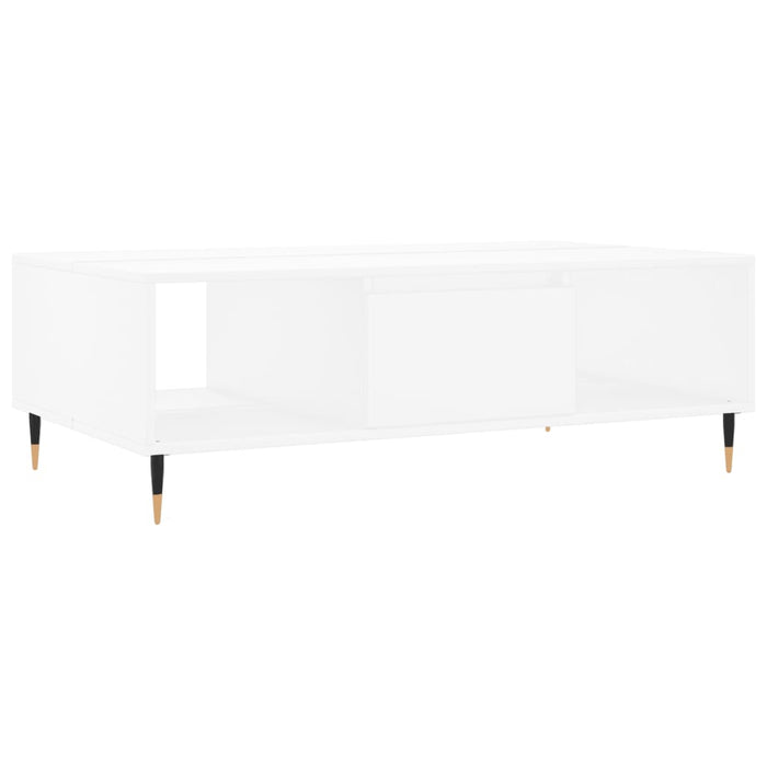 Tavolino da Salotto Bianco 104x60x35 cm in Legno Multistratocod mxl 82054