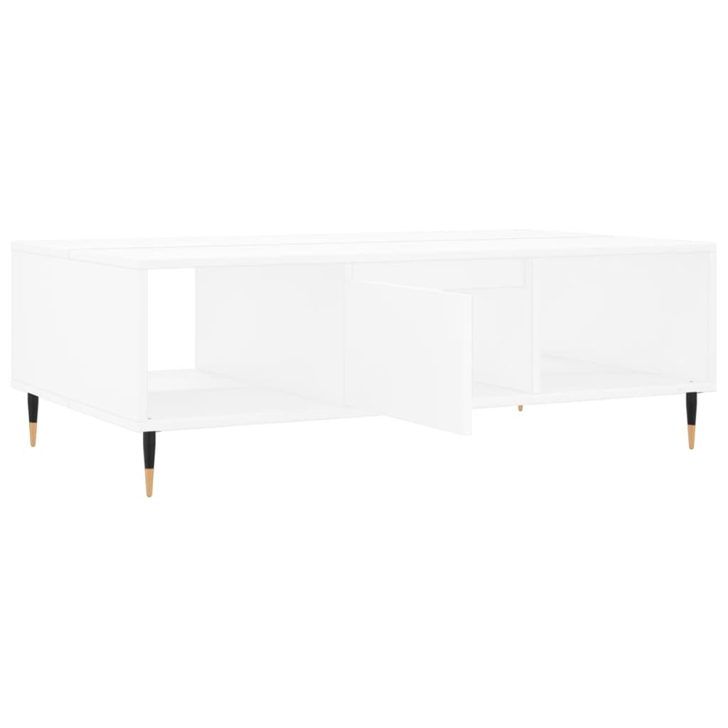 Tavolino da Salotto-Tavolino da soggiorno-Tavolo Bianco 104x60x35 cm in Legno Multistrato 562783