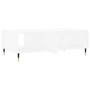 Tavolino da Salotto-Tavolino da soggiorno-Tavolo Bianco 104x60x35 cm in Legno Multistrato 562783