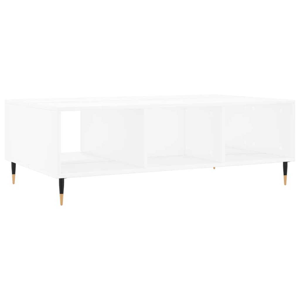 Tavolino da Salotto-Tavolino da soggiorno-Tavolo Bianco 104x60x35 cm in Legno Multistrato 562783