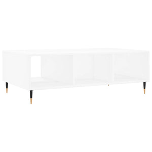 Tavolino da Salotto-Tavolino da soggiorno-Tavolo Bianco 104x60x35 cm in Legno Multistrato 562783