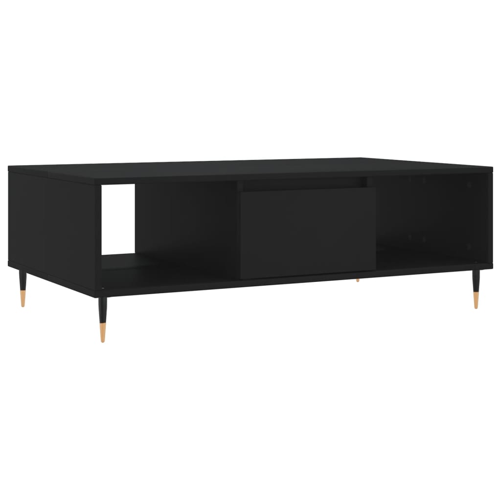 Tavolino da Salotto Nero 104x60x35 cm in Legno Multistrato 827077