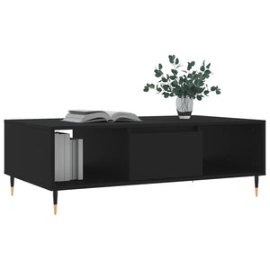 Tavolino da Salotto Nero 104x60x35 cm in Legno Multistrato 827077