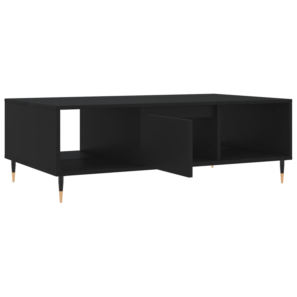 Tavolino da Salotto Nero 104x60x35 cm in Legno Multistrato 827077