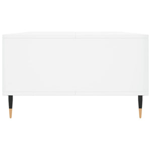 Tavolino da Salotto Bianco Lucido 104x60x35cm Legno Multistrato 827078