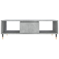 Tavolino Salotto-Tavolino da soggiorno-Tavolo Grigio Cemento 104x60x35 cm Legno Multistrato 616612