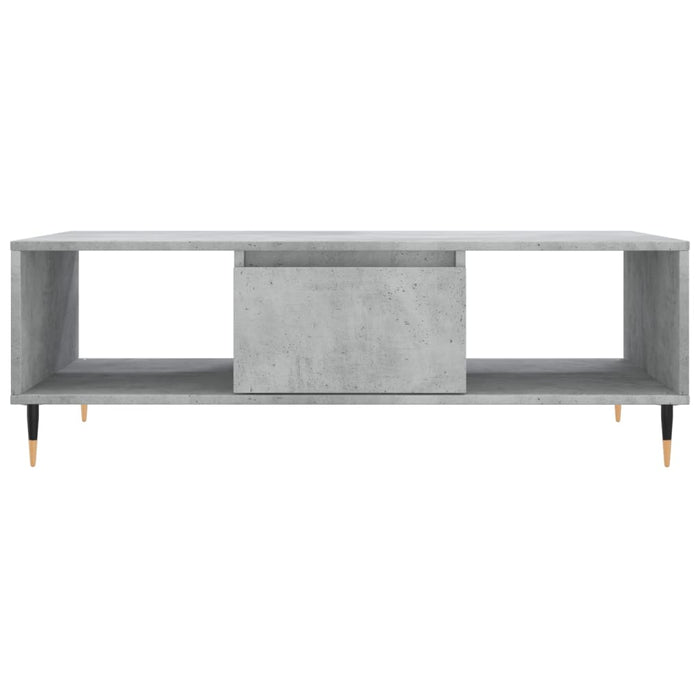 Tavolino Salotto-Tavolino da soggiorno-Tavolo Grigio Cemento 104x60x35 cm Legno Multistrato 616612