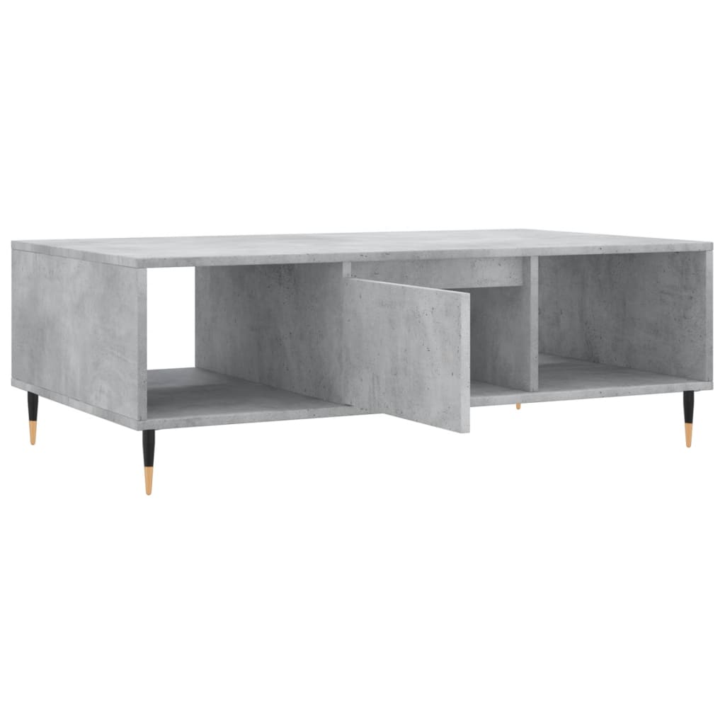 Tavolino Salotto-Tavolino da soggiorno-Tavolo Grigio Cemento 104x60x35 cm Legno Multistrato 616612