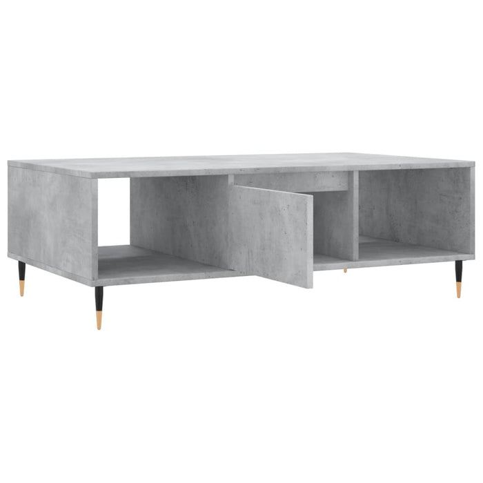 Tavolino Salotto-Tavolino da soggiorno-Tavolo Grigio Cemento 104x60x35 cm Legno Multistrato 616612