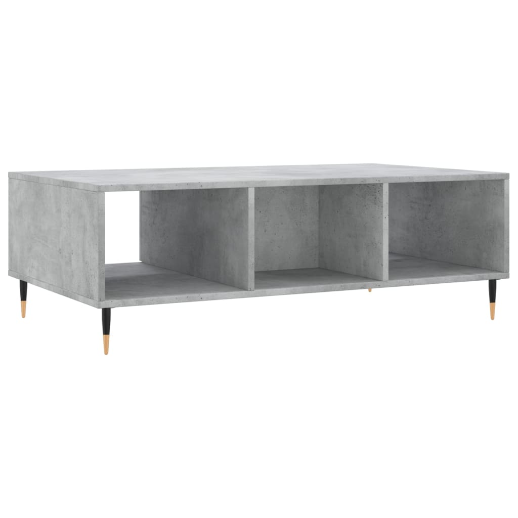 Tavolino Salotto-Tavolino da soggiorno-Tavolo Grigio Cemento 104x60x35 cm Legno Multistrato 616612