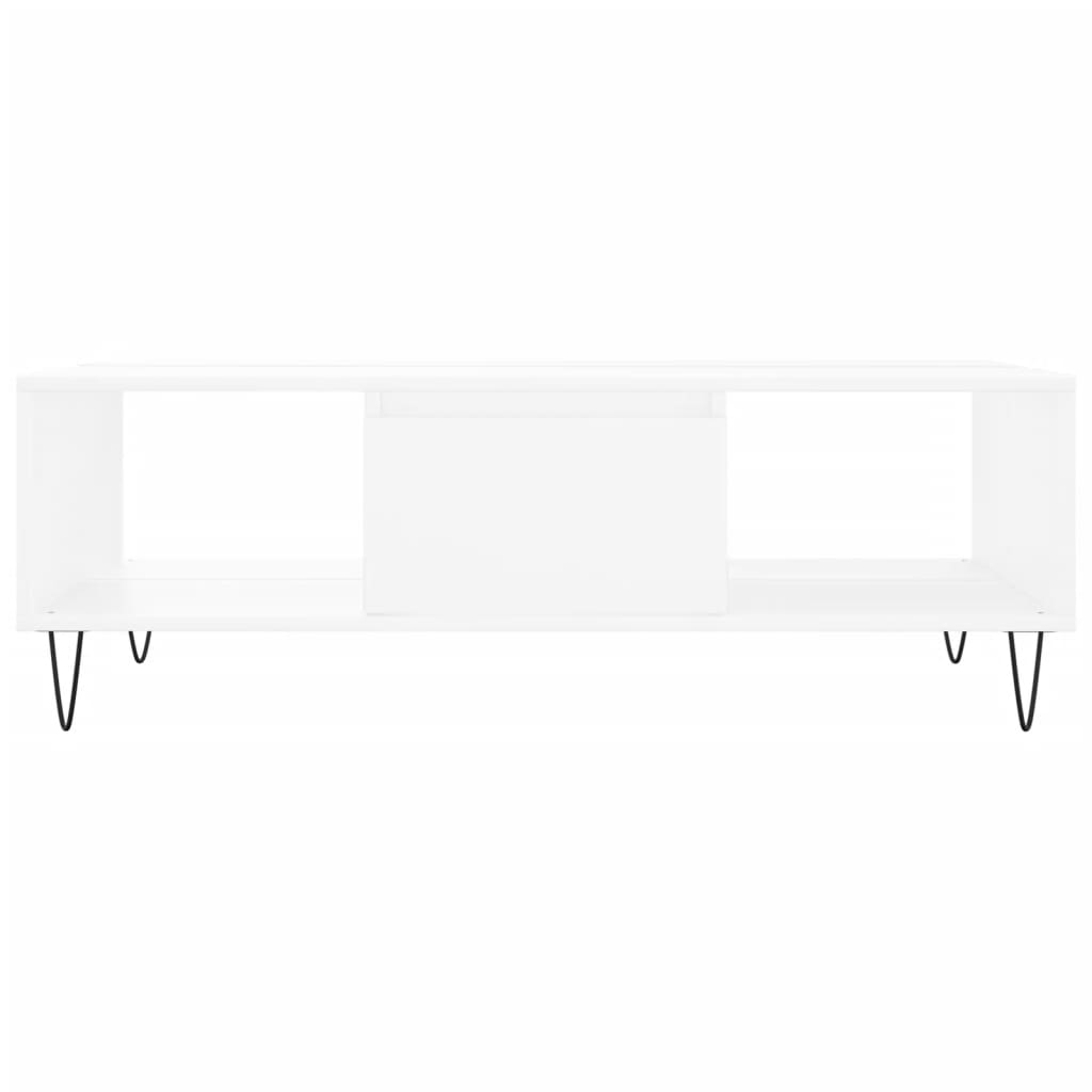 Tavolino da Salotto Bianco 104x60x35 cm in Legno Multistrato 827084