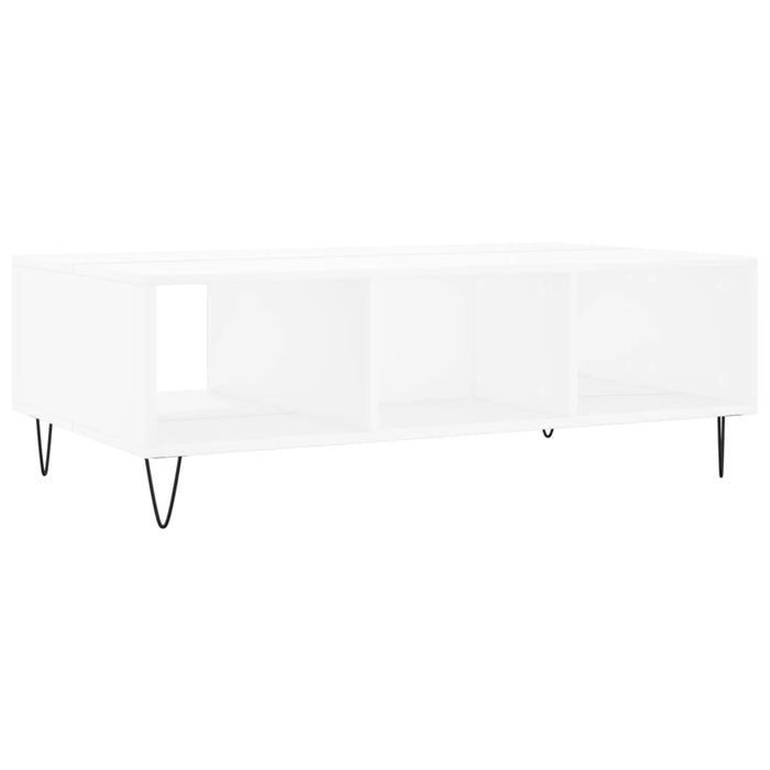 Tavolino da Salotto Bianco 104x60x35 cm in Legno Multistrato 827084