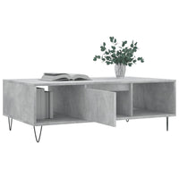 Tavolino Salotto Grigio Cemento 104x60x35 cm Legno Multistrato 827088