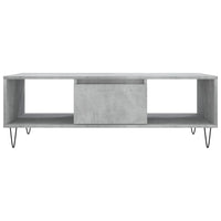 Tavolino Salotto Grigio Cemento 104x60x35 cm Legno Multistrato 827088