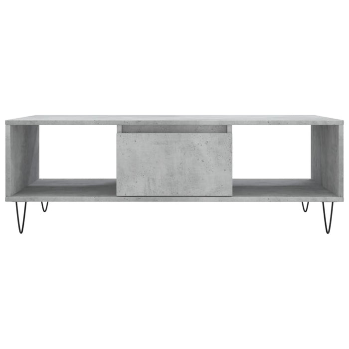 Tavolino Salotto Grigio Cemento 104x60x35 cm Legno Multistrato 827088