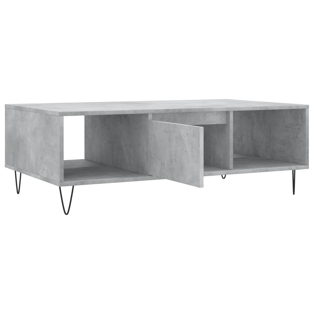 Tavolino Salotto Grigio Cemento 104x60x35 cm Legno Multistrato 827088