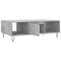 Tavolino Salotto Grigio Cemento 104x60x35 cm Legno Multistrato 827088