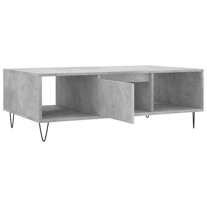 Tavolino Salotto Grigio Cemento 104x60x35 cm Legno Multistrato 827088