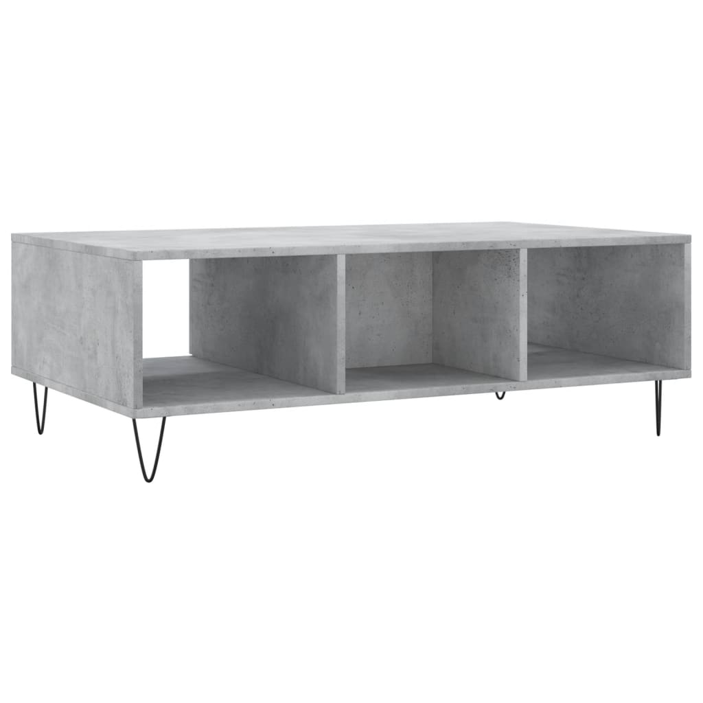Tavolino Salotto Grigio Cemento 104x60x35 cm Legno Multistrato 827088