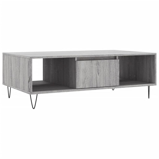 Tavolino da Salotto-Tavolino da soggiorno Grigio Sonoma 104x60x35cm Legno Multistrato