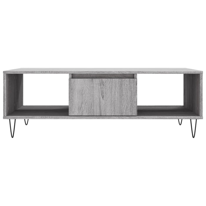 Tavolino da Salotto-Tavolino da soggiorno Grigio Sonoma 104x60x35cm Legno Multistrato