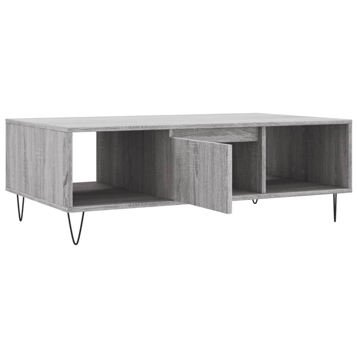 Tavolino da Salotto-Tavolino da soggiorno Grigio Sonoma 104x60x35cm Legno Multistrato