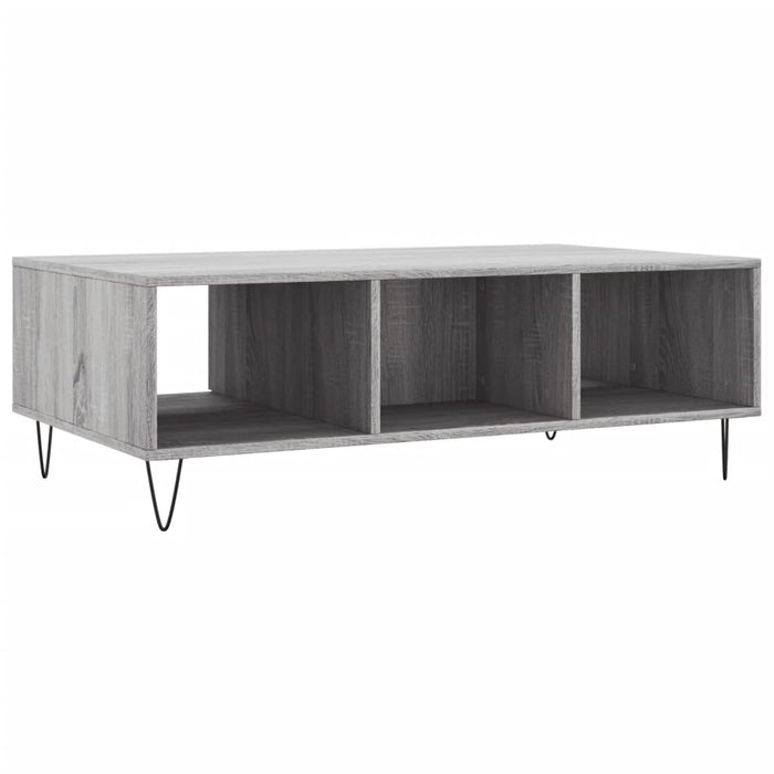 Tavolino da Salotto-Tavolino da soggiorno Grigio Sonoma 104x60x35cm Legno Multistrato