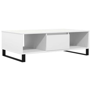Tavolino da Salotto Bianco 104x60x35 cm in Legno Multistrato 827092