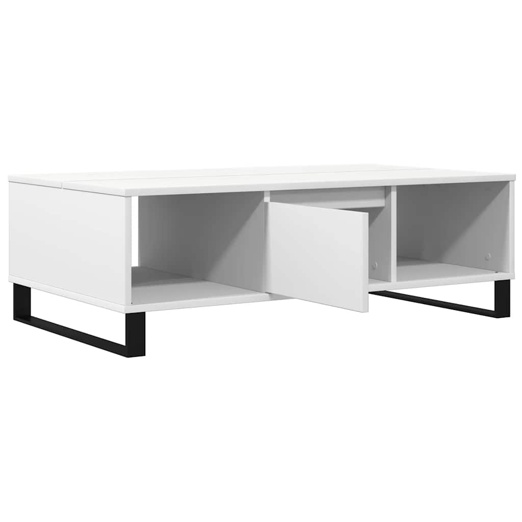 Tavolino da Salotto Bianco 104x60x35 cm in Legno Multistrato 827092
