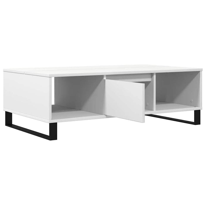 Tavolino da Salotto Bianco 104x60x35 cm in Legno Multistrato 827092
