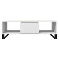 Tavolino da Salotto Bianco 104x60x35 cm in Legno Multistrato 827092