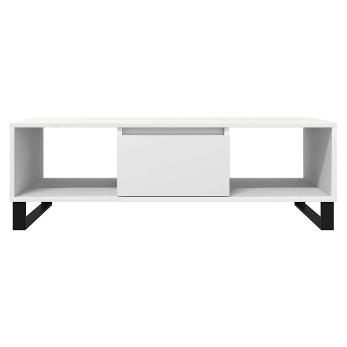 Tavolino da Salotto Bianco 104x60x35 cm in Legno Multistrato 827092