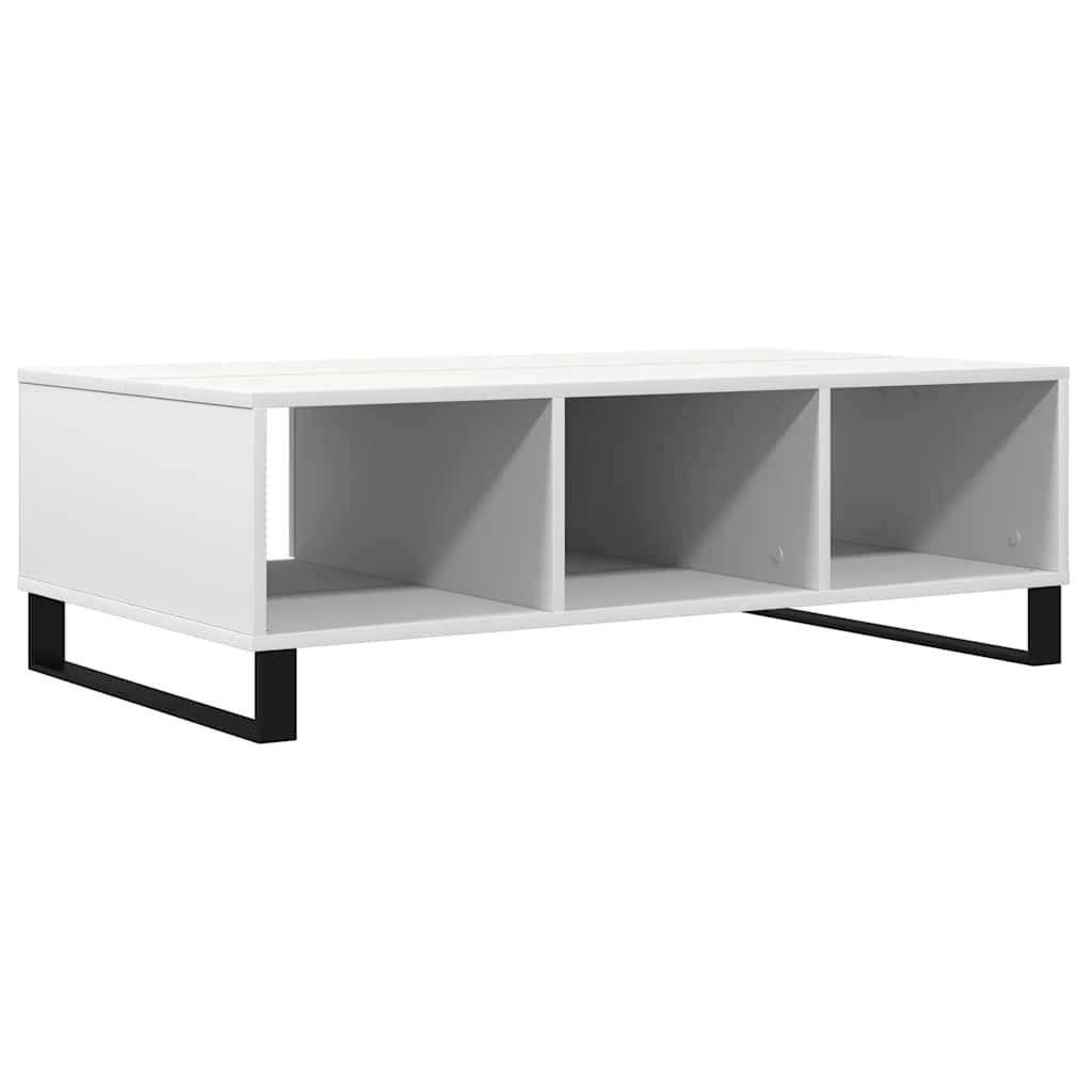 Tavolino da Salotto Bianco 104x60x35 cm in Legno Multistrato 827092