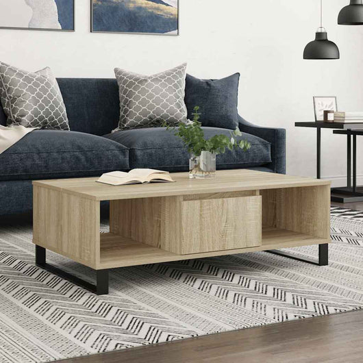 Tavolino da Salotto Rovere Sonoma 104x60x35cm Legno Multistratocod mxl 82094