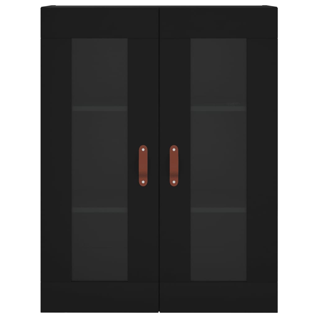 Mobile a Parete Nero 69,5x34x90 cm 828453