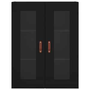 Mobile a Parete Nero 69,5x34x90 cm 828453