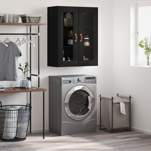 Mobile a Parete Nero 69,5x34x90 cm 828453