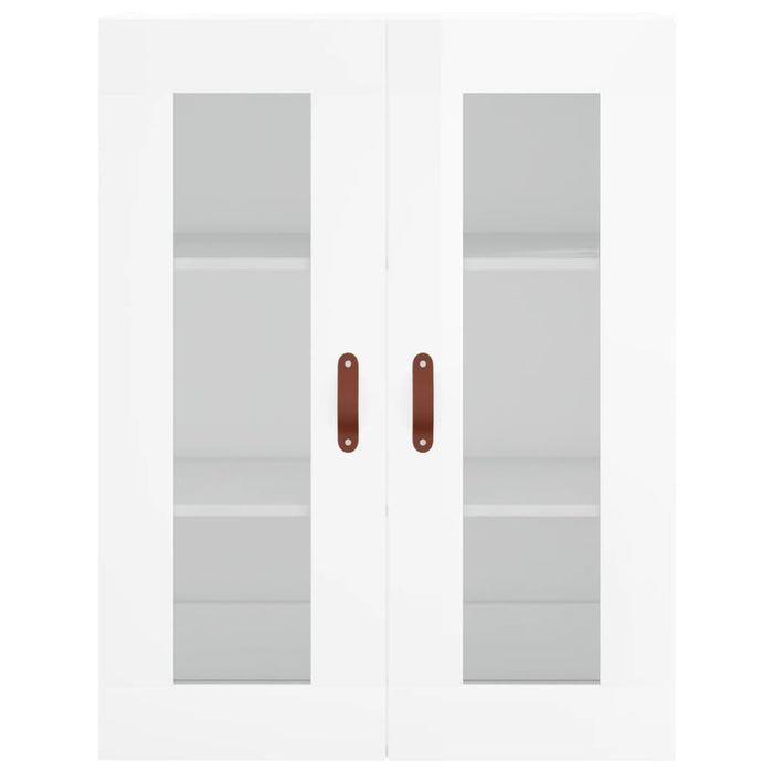 Mobile a Parete Bianco Lucido 69,5x34x90 cm 828454