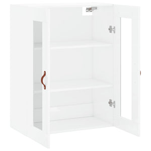 Mobile a Parete Bianco Lucido 69,5x34x90 cm 828454