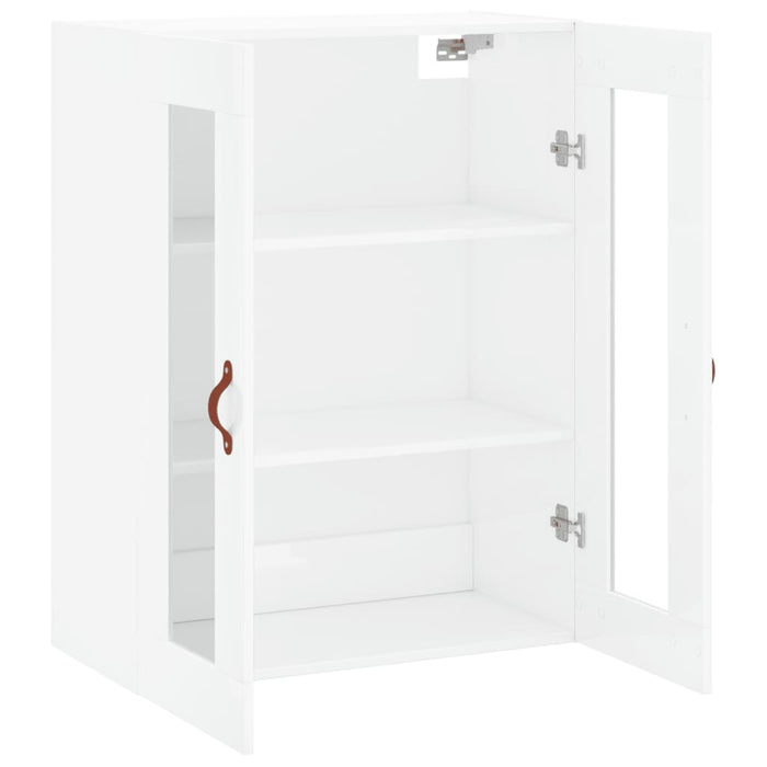 Mobile a Parete Bianco Lucido 69,5x34x90 cm 828454